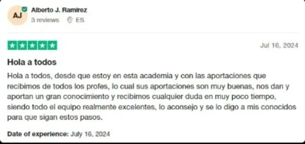 Online Review in Spanish