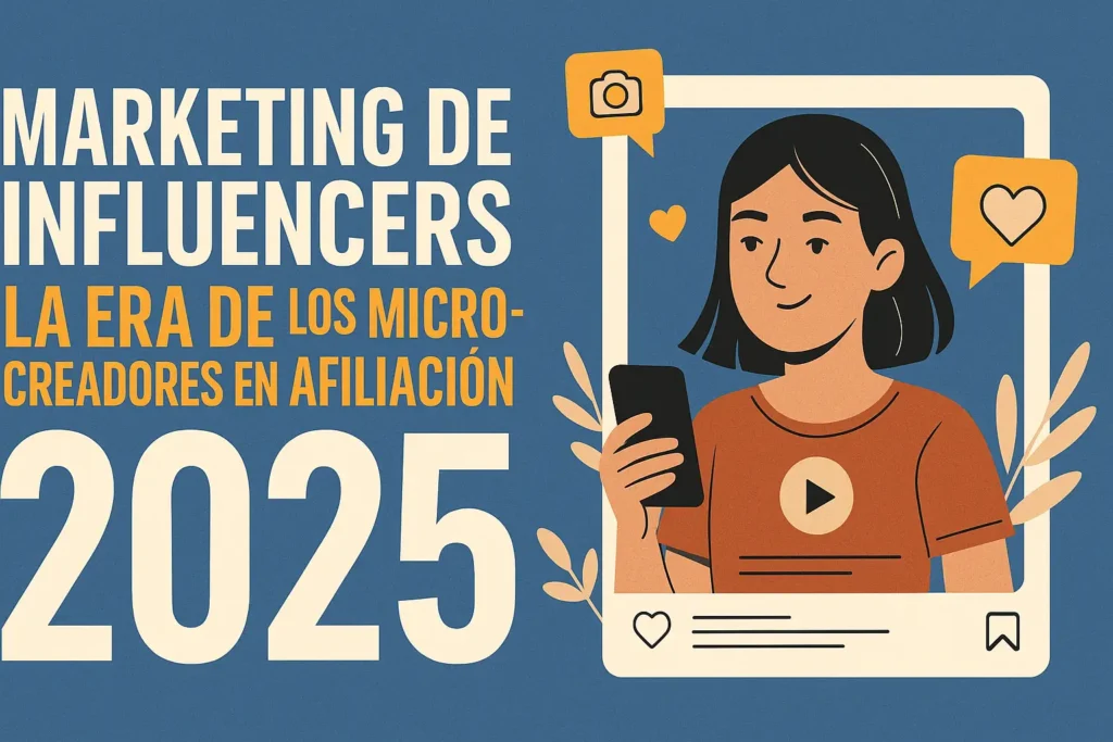 ChatGPT Image 24 nov 2025, 17_34_41 Micro-influencers en 2025 creando contenido de marketing de afiliación, estrategia digital con creadores pequeños, alta conversión y crecimiento en redes sociales